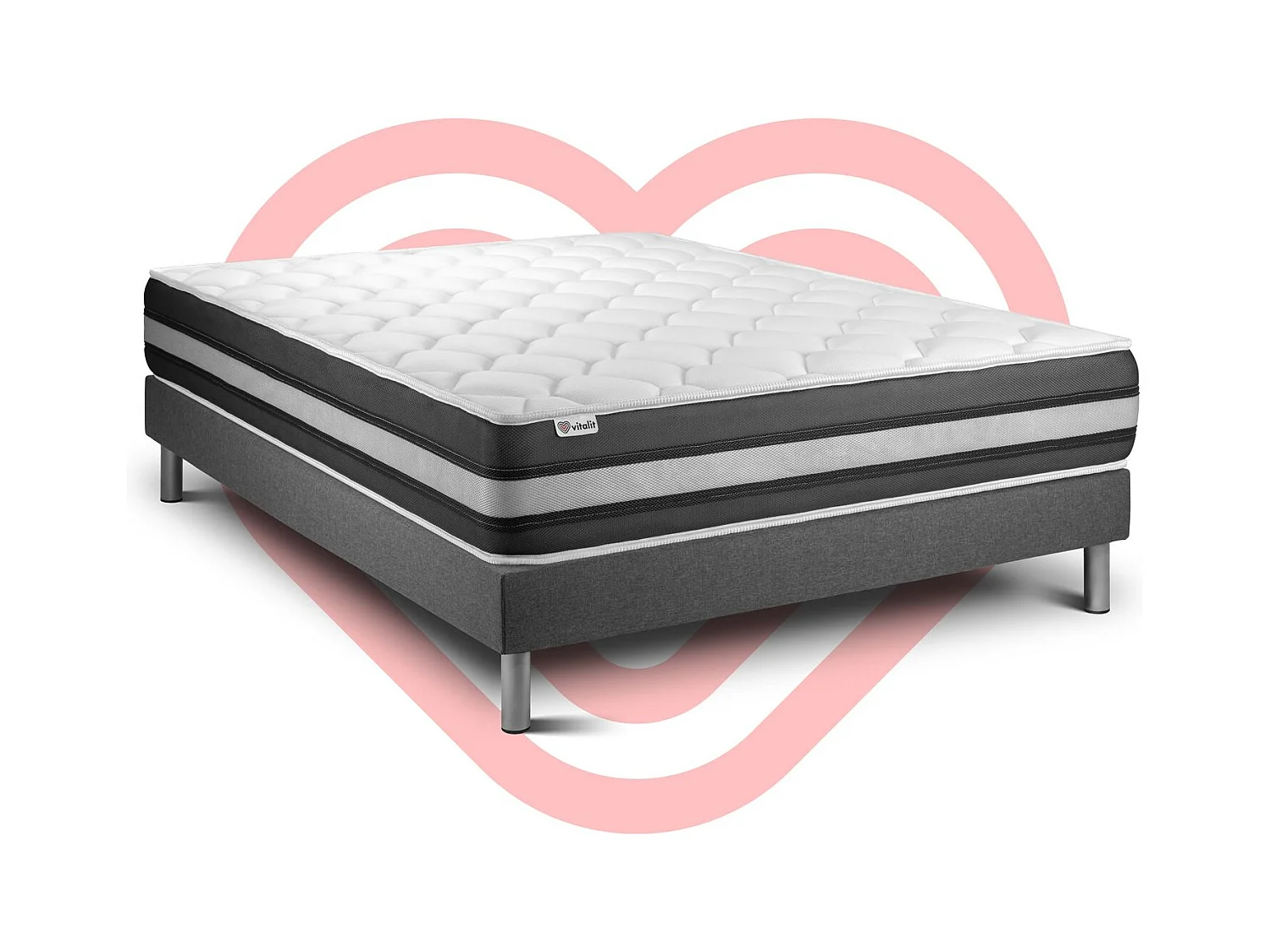 Ensemble Matelas Sommier 150x200 cm - Vitalspring Zen