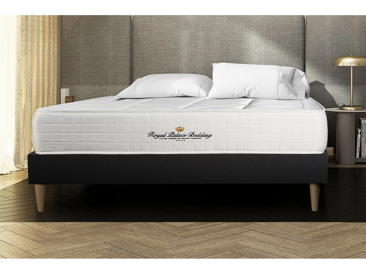 kit rete e materasso Windsor 135 x 190cm - Spessore : 26cm - memory foam e molle insacchettate - Bilanciato