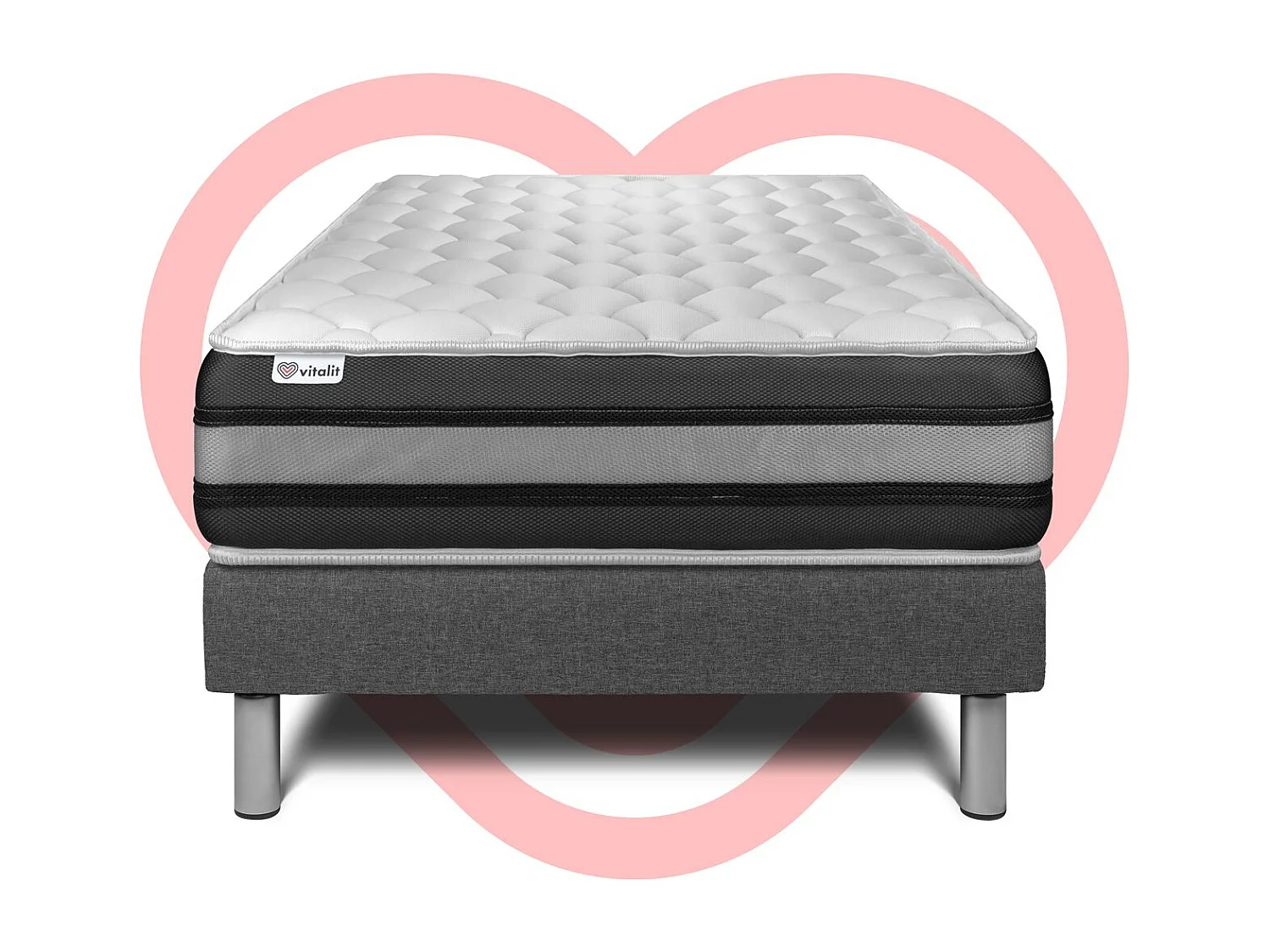 Ensemble Matelas Sommier 120x200 cm - Vitalspring Zen