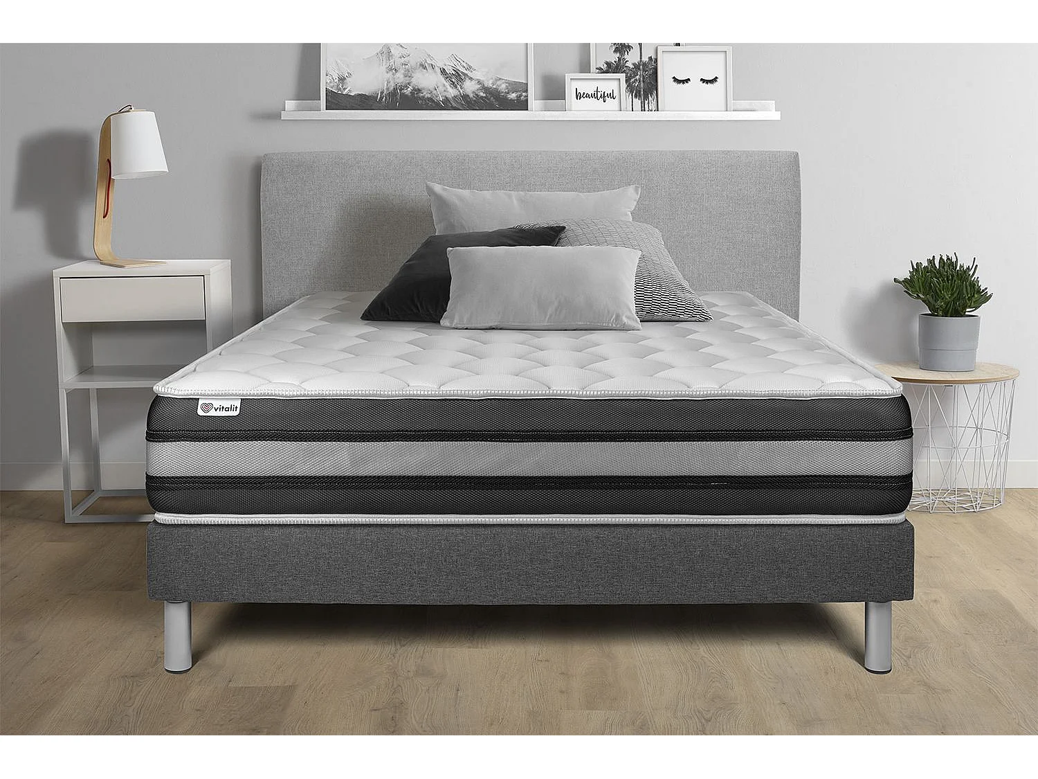 Ensemble Matelas Sommier 120x200 cm - Vitalspring Zen