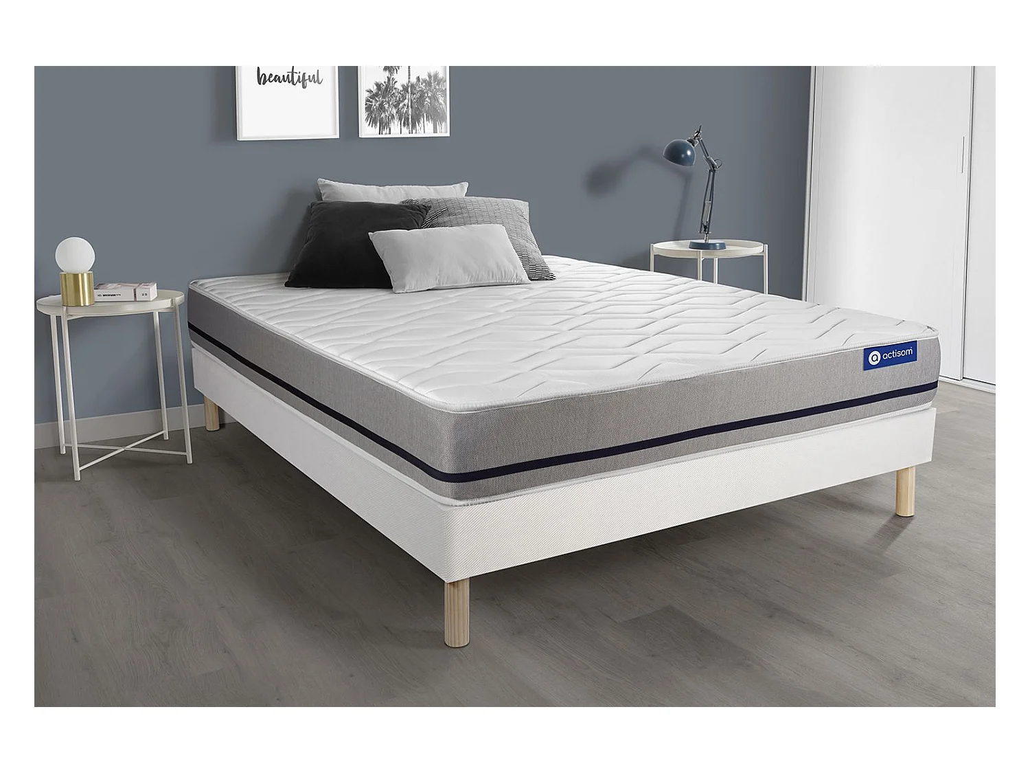 Ensemble Matelas Sommier 135x190 cm - Actiflex Soft