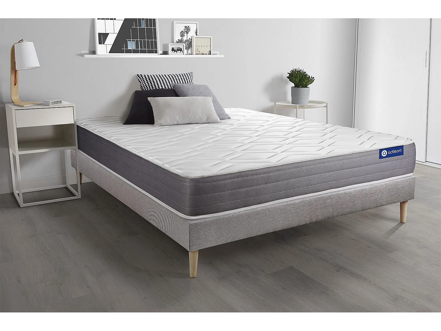 Kit rete e materasso Actilatex dream 135x190cm - Spessore : 22cm - Lattice e memory foam - Moderatamente rigido