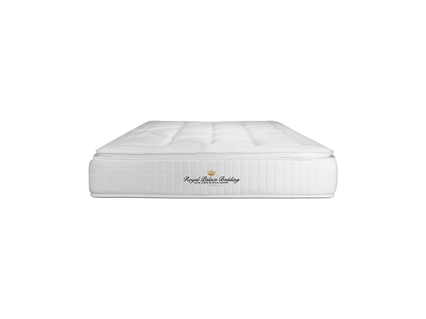Pack lit complet - Matelas 160x200 cm + Sommier tapissier à lattes (en kit) + 2 oreillers + Couette - George V
