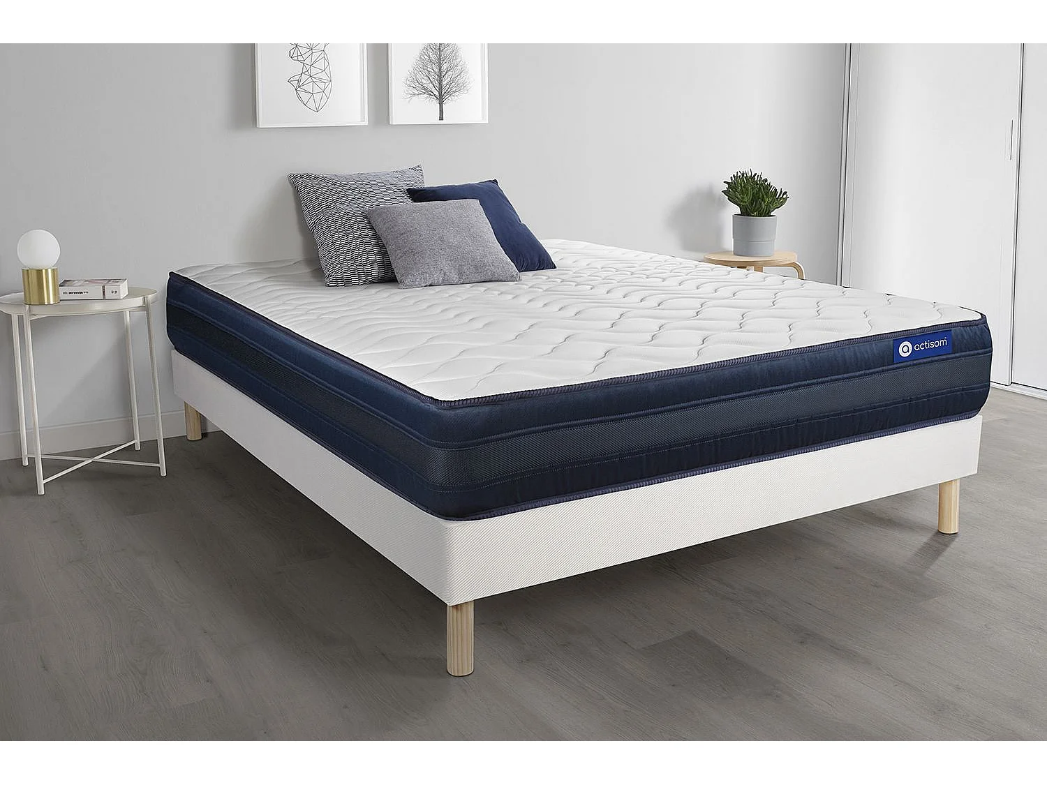 Ensemble Matelas Sommier 135x200 cm - Actilatex Tech