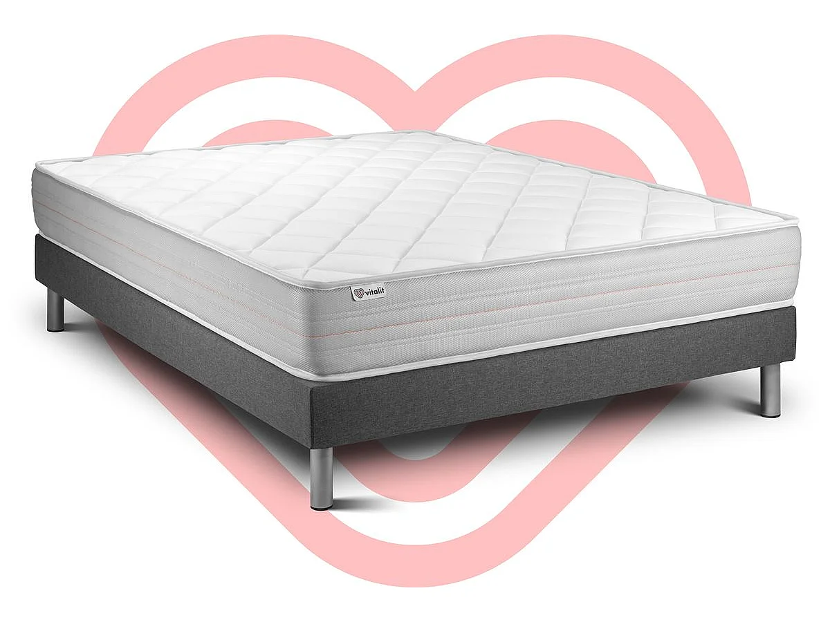 Ensemble Matelas Sommier 160x190 cm - Vitalmemo