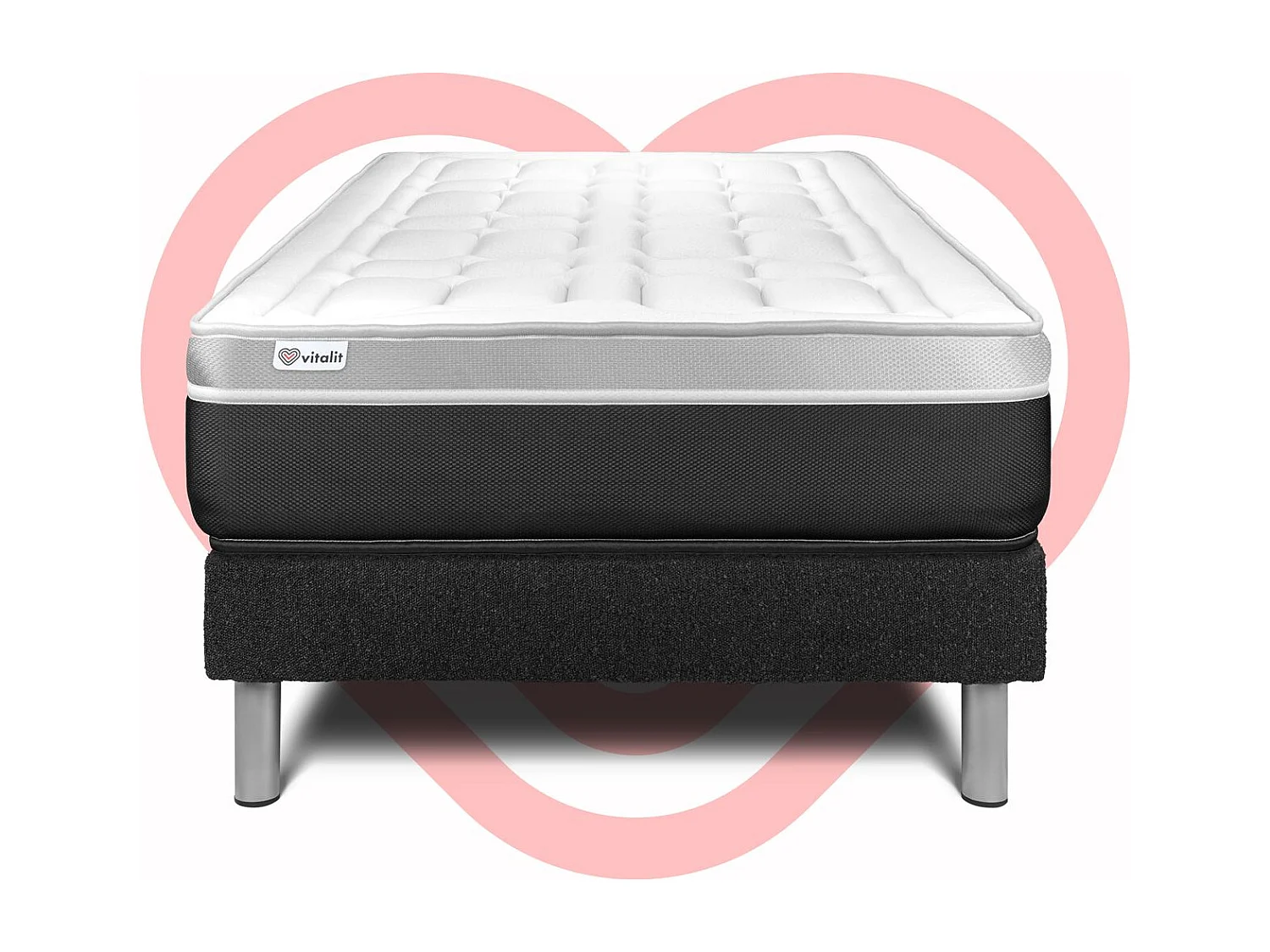 Ensemble Matelas Sommier 90x200 cm - Vital Soft