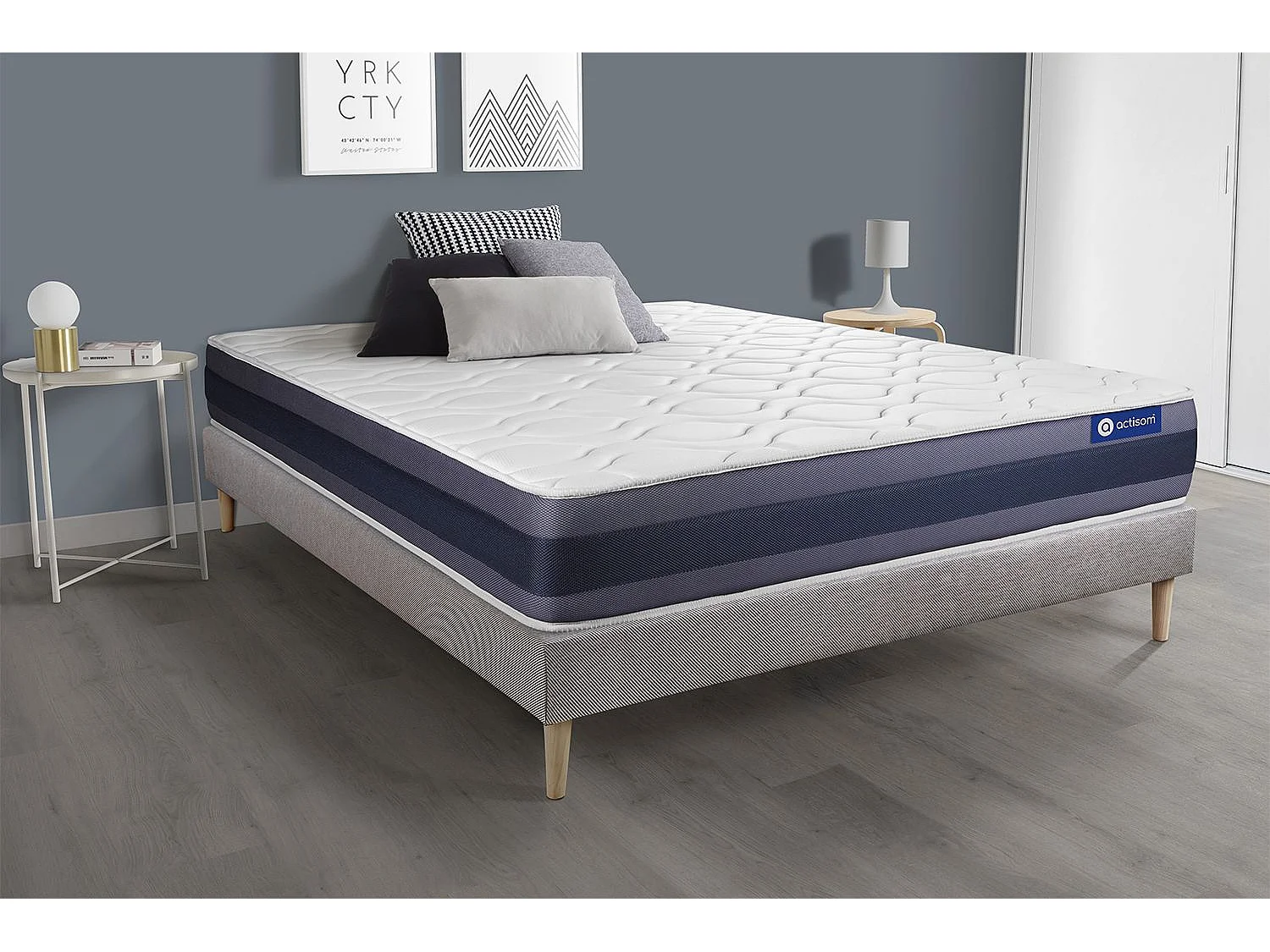 Ensemble Matelas Sommier 135x190 cm - Actiflex Morpho