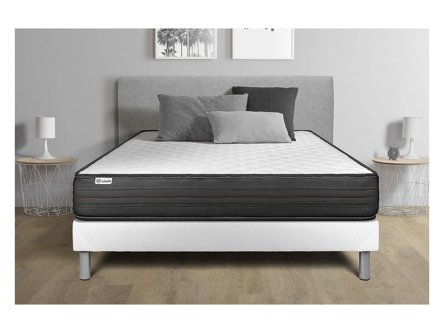Ensemble Matelas Sommier 160x190 cm - Vitalpower