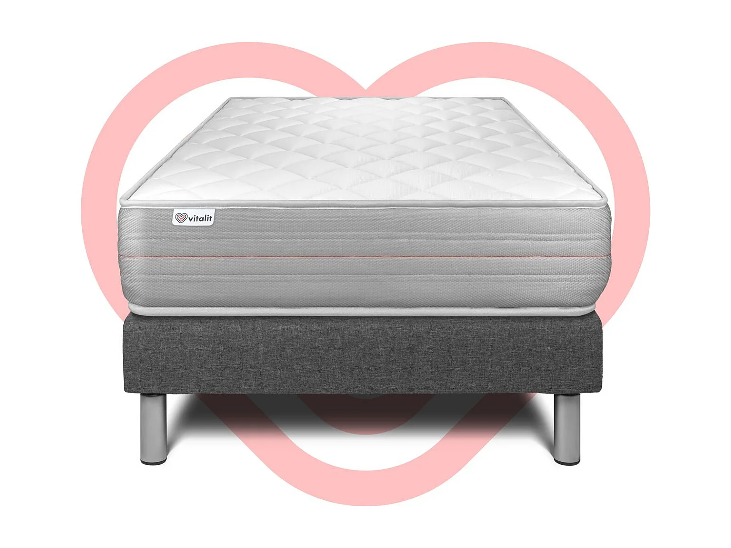 Ensemble Matelas Sommier 120x200 cm - Vitalmemo