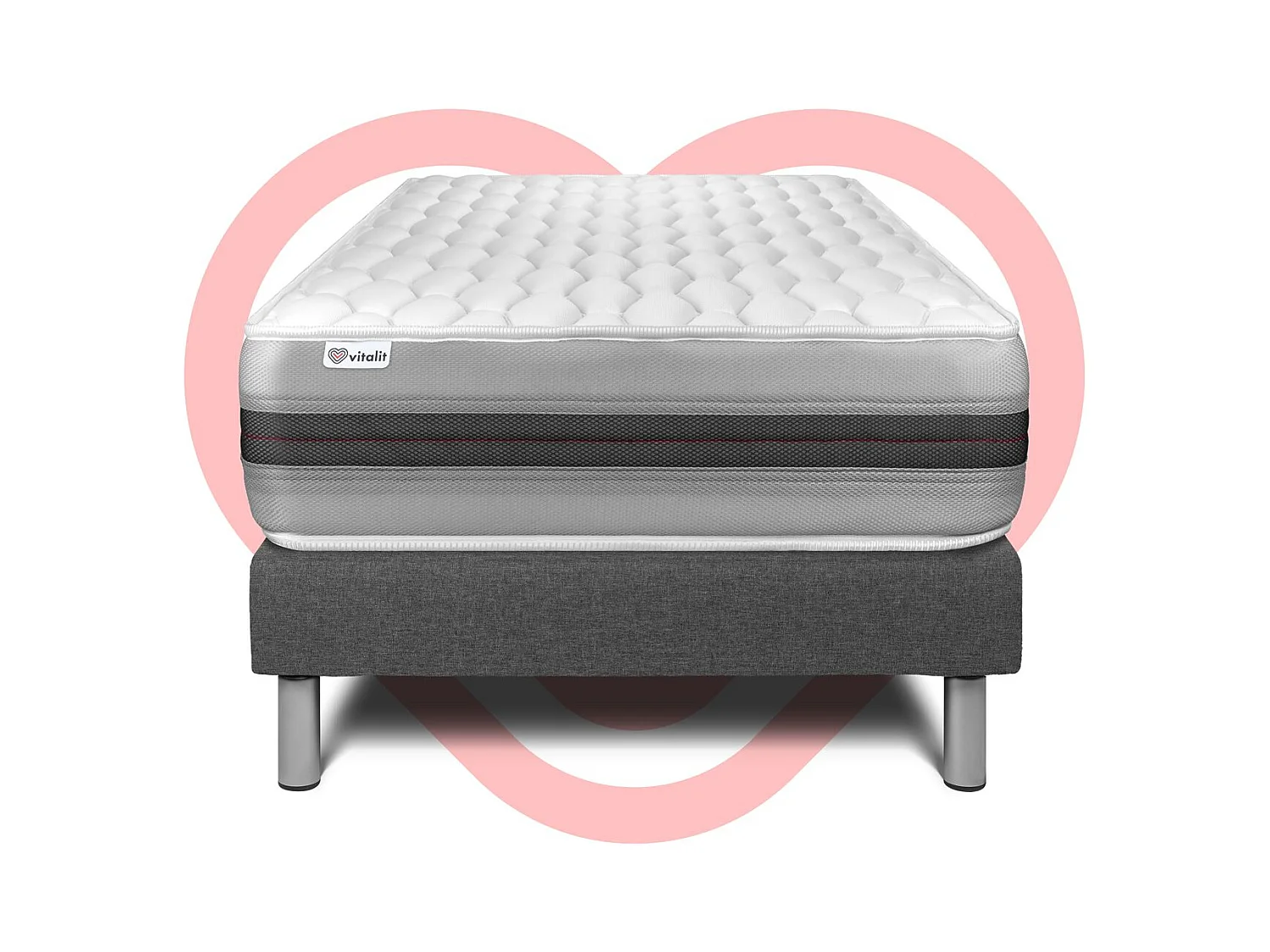 Ensemble Matelas Sommier 120x190 cm - Vitalspring Recover