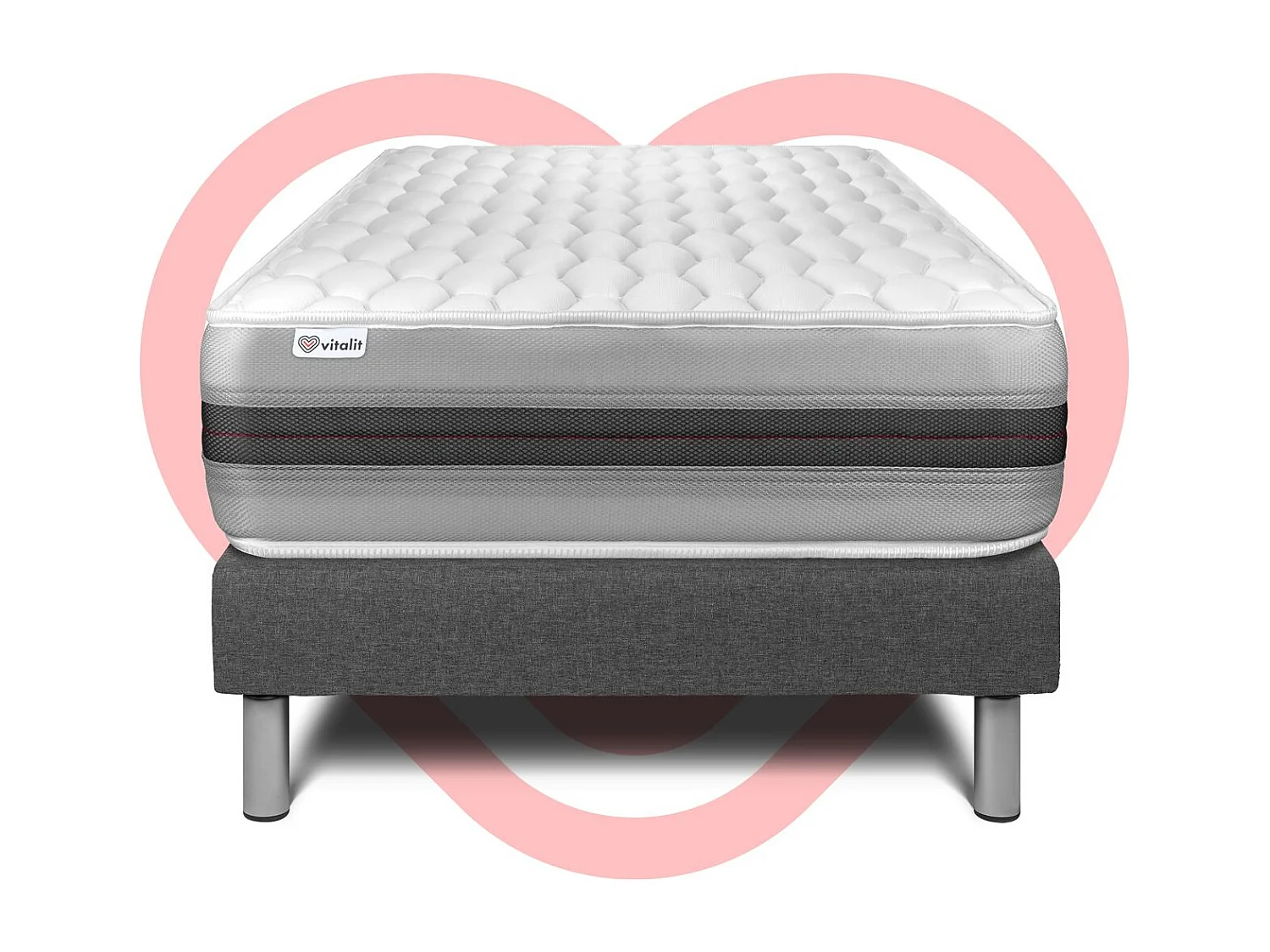Ensemble Matelas Sommier 120x190 cm - Vitalspring Recover