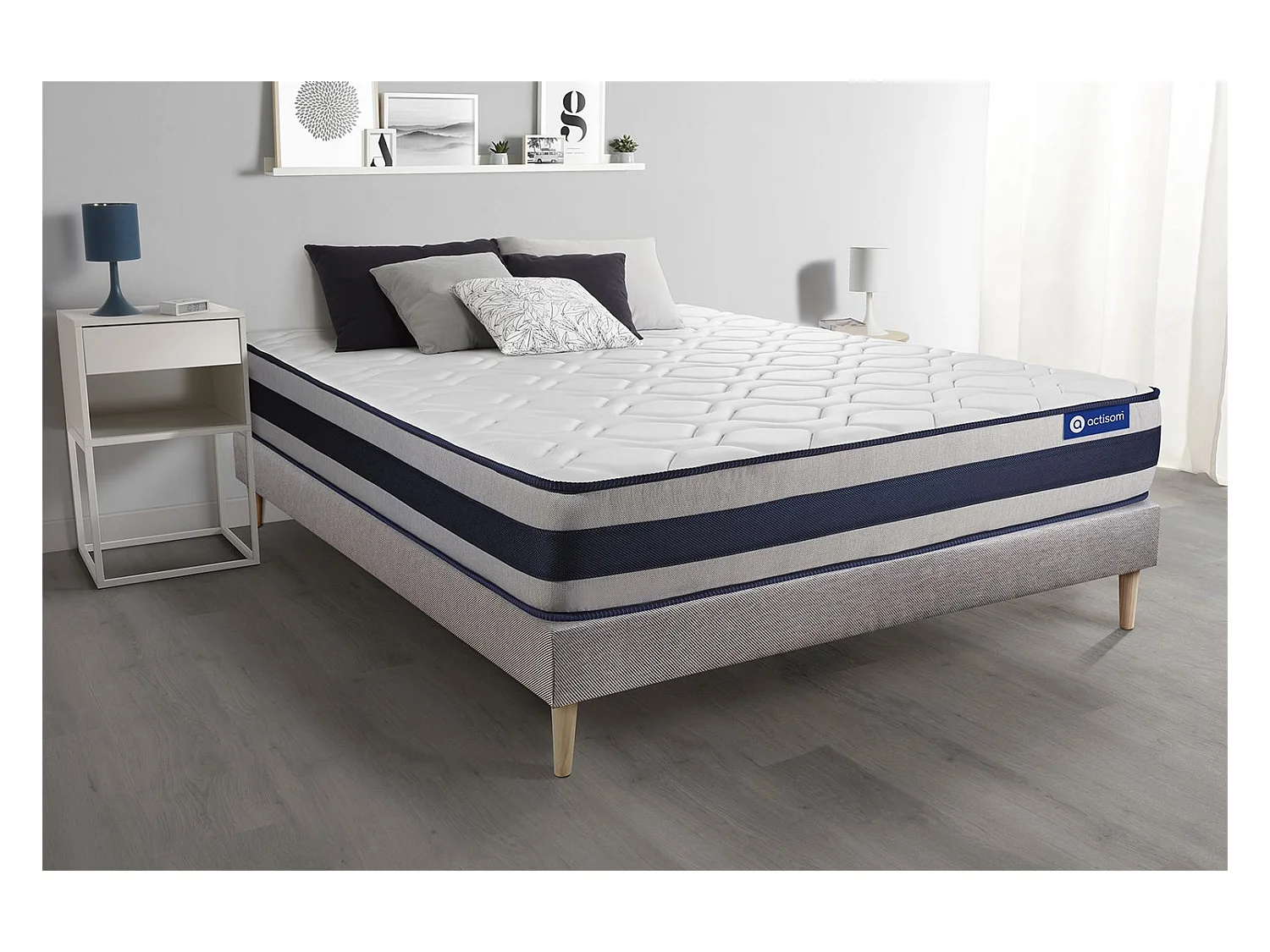 Ensemble Matelas Sommier 150x200 cm - Actilatex Ergo