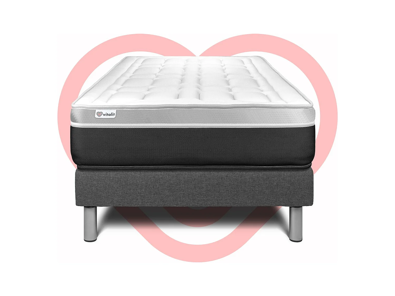 Ensemble Matelas Sommier 120x190 cm - Vital Soft
