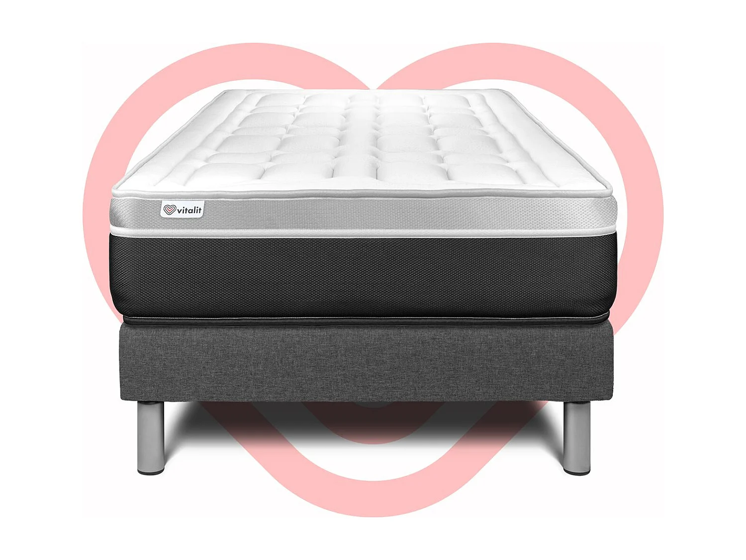Ensemble Matelas Sommier 120x190 cm - Vital Soft