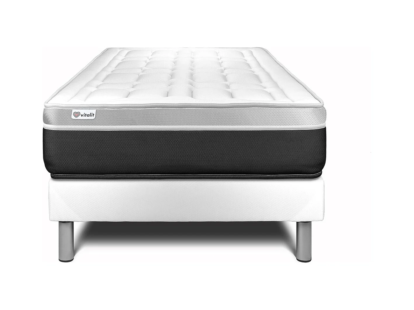 Matratzenset VITAL SOFT 120 x 190 cm Bettrahmen Kit weiß