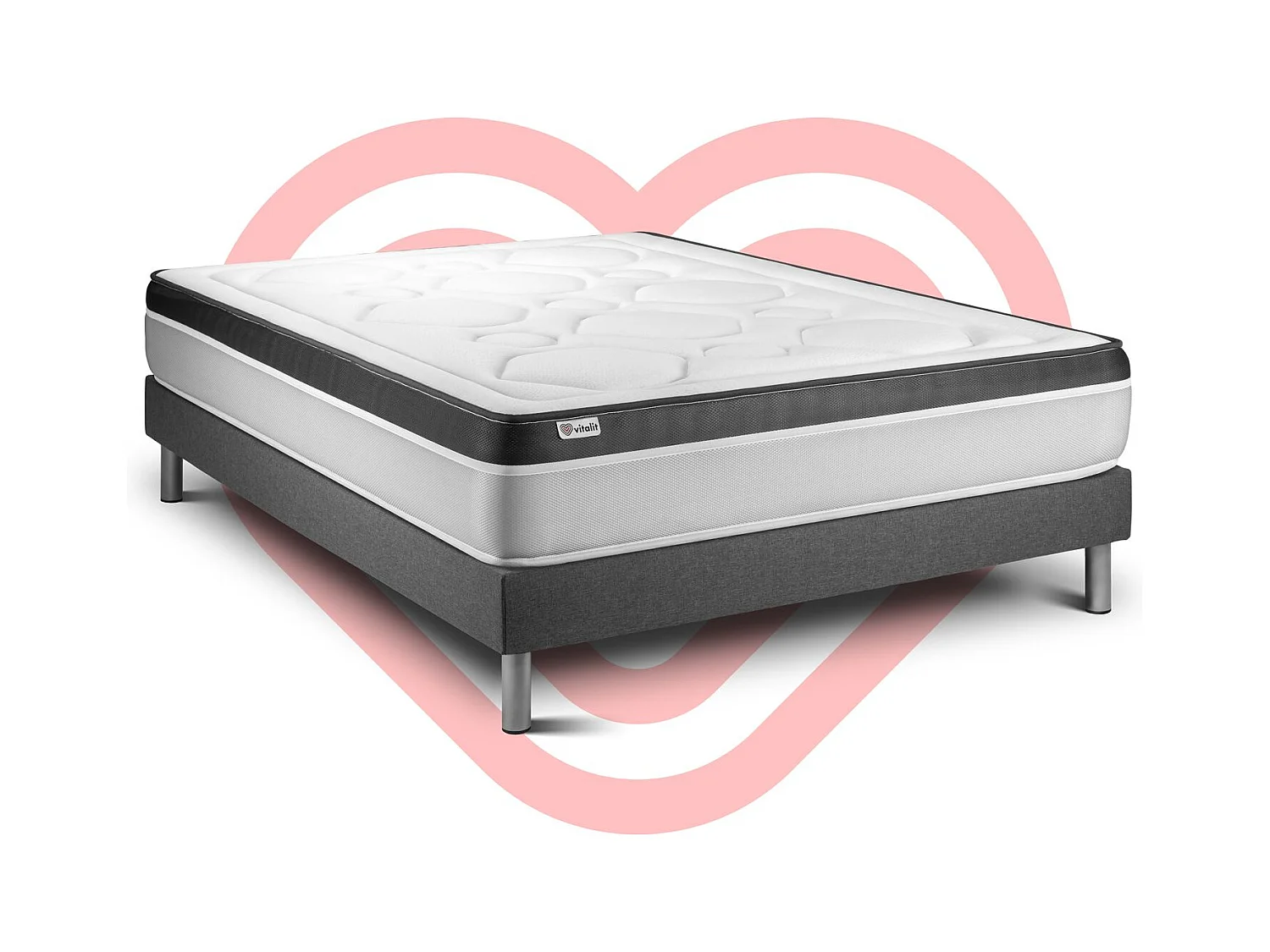 Ensemble Matelas Sommier 135x190 cm - Vital Ergo