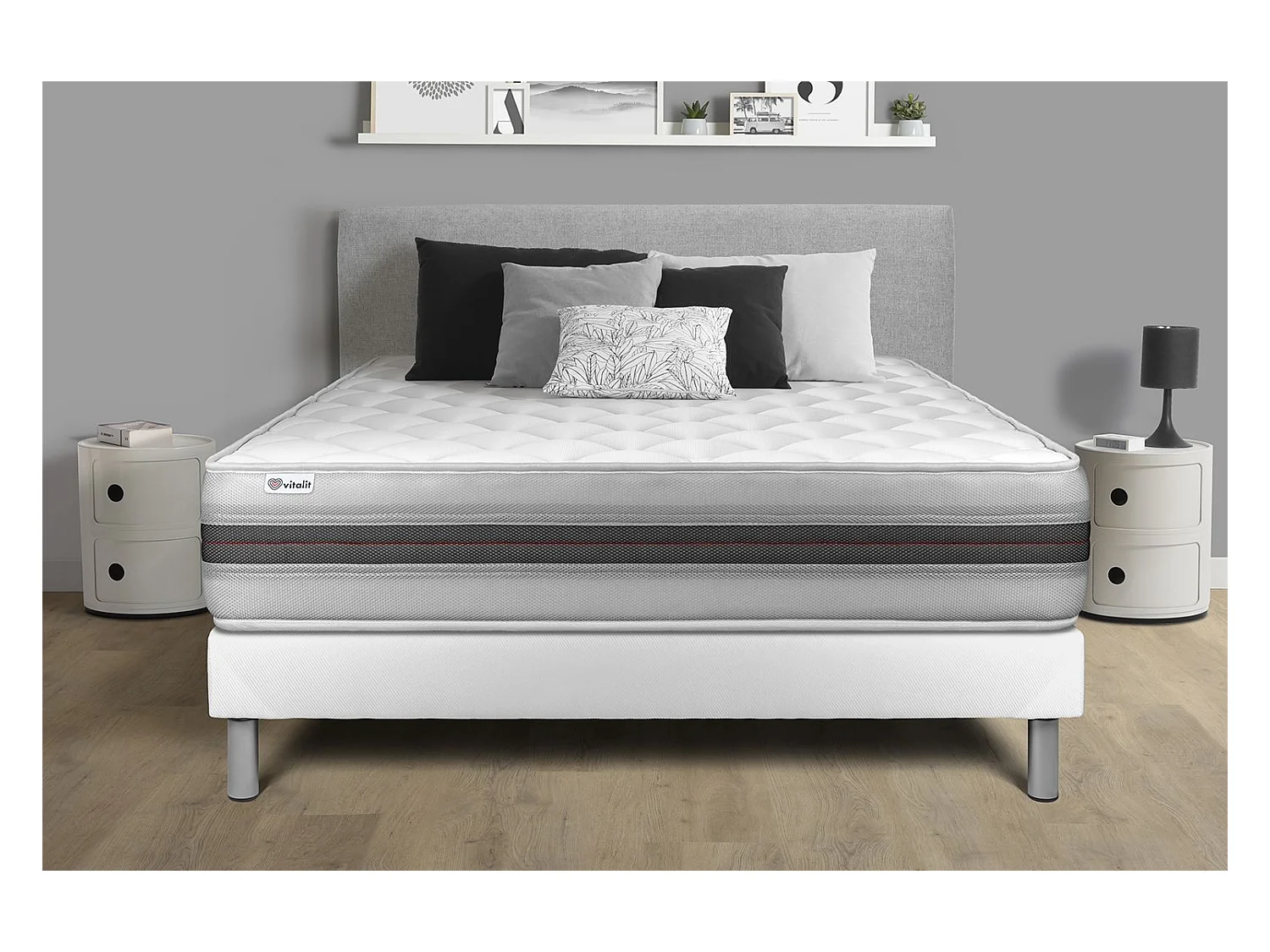 Ensemble Matelas Sommier 160x190 cm - Vitalmemo Back