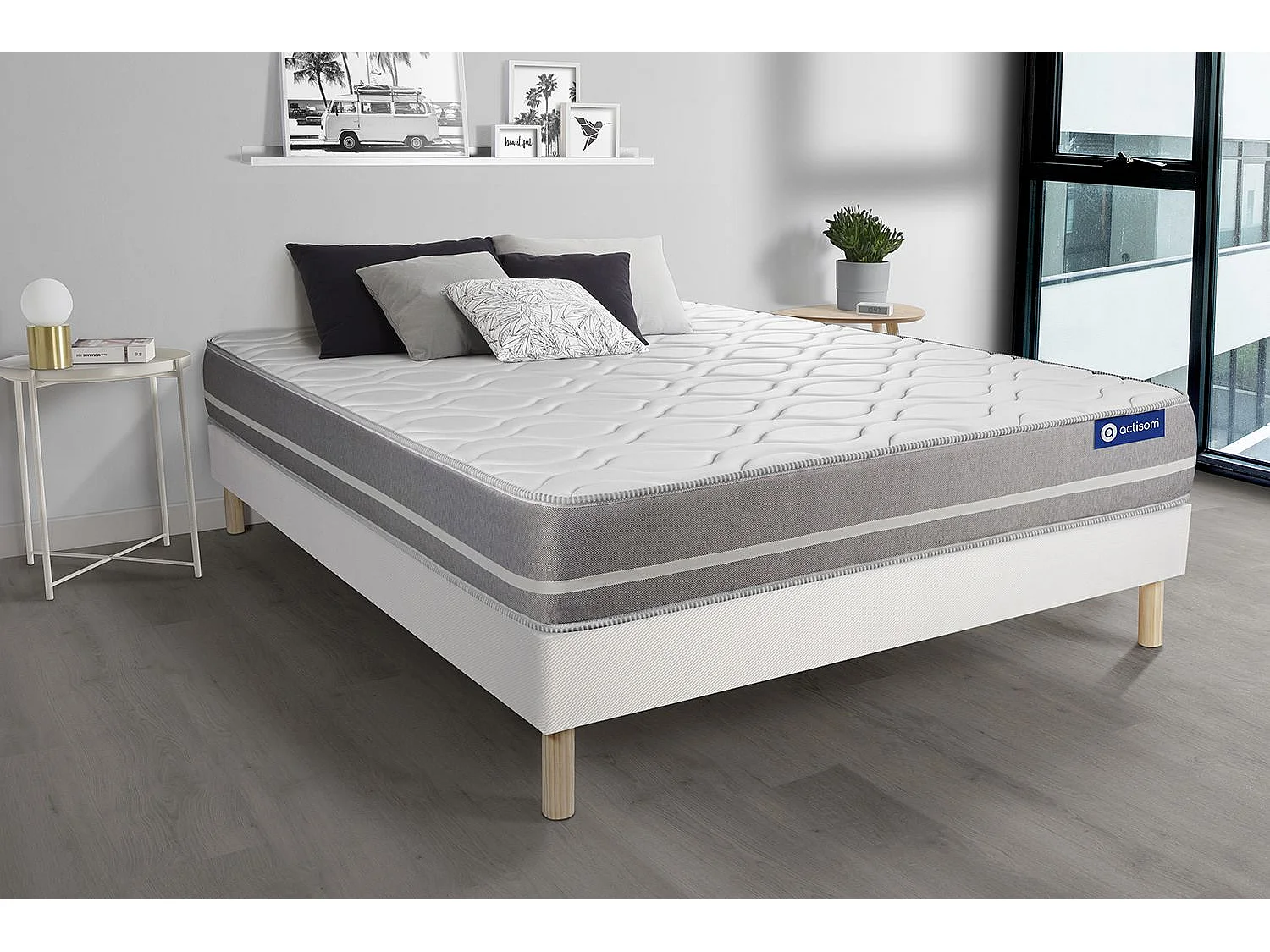 Ensemble Matelas Sommier 150x190 cm - Actilatex Touch