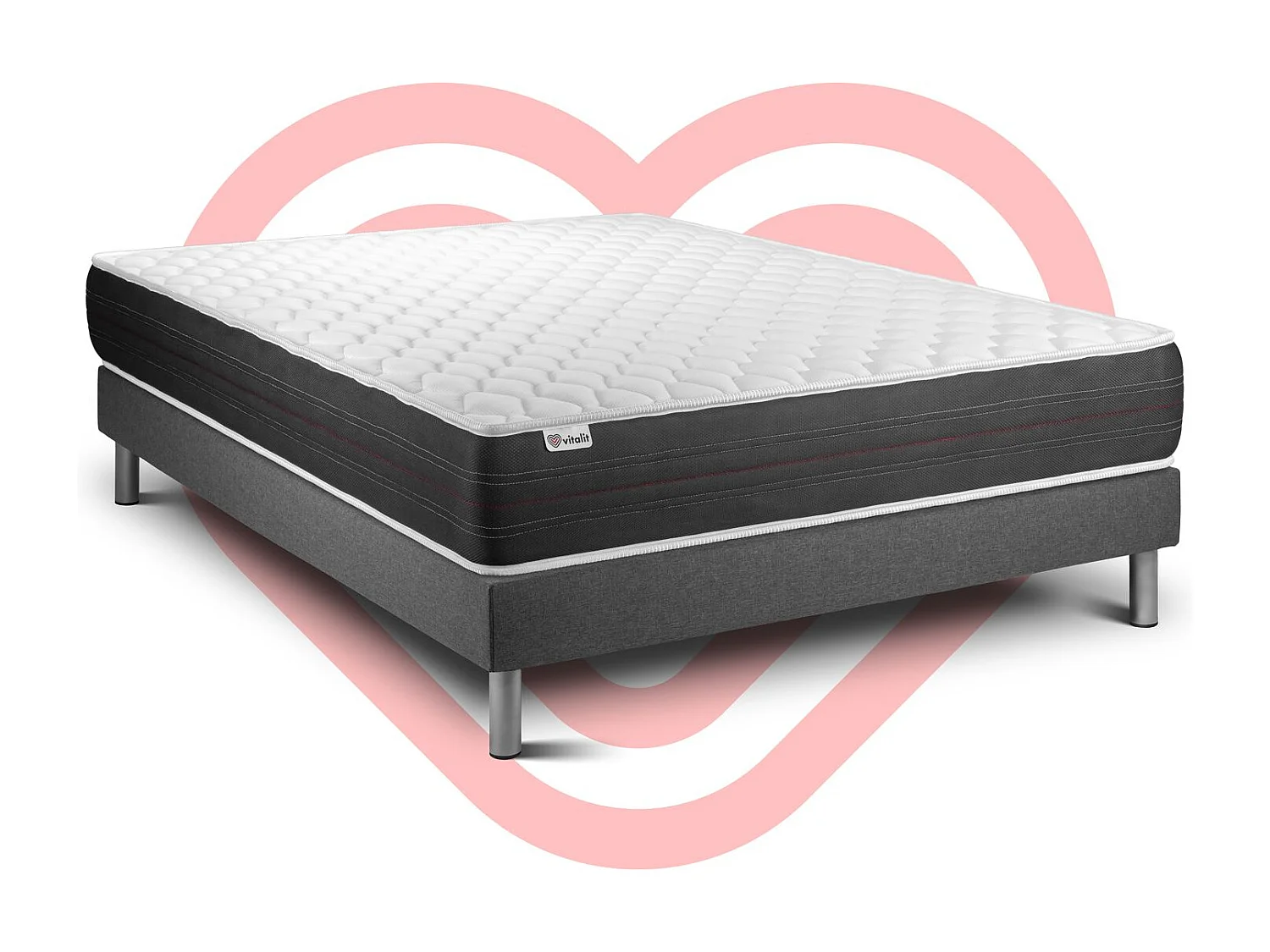 Ensemble Matelas Sommier 150x190 cm - Vitalspring