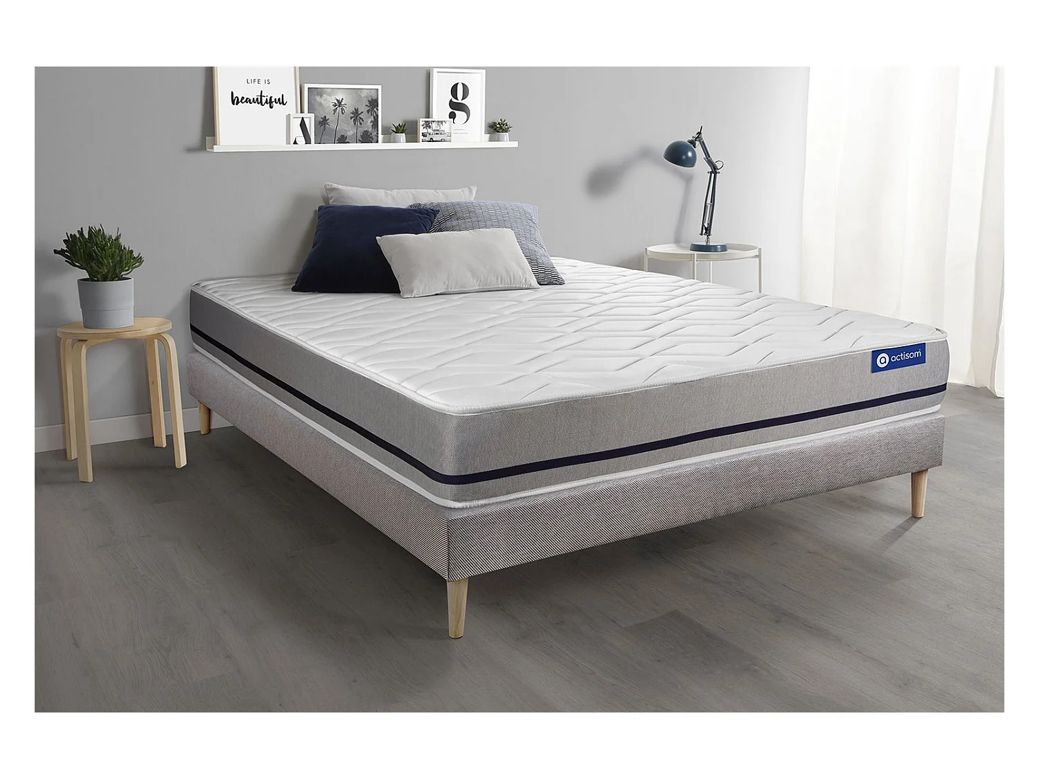 Ensemble Matelas Sommier 150x190 cm - Actimemo Soft
