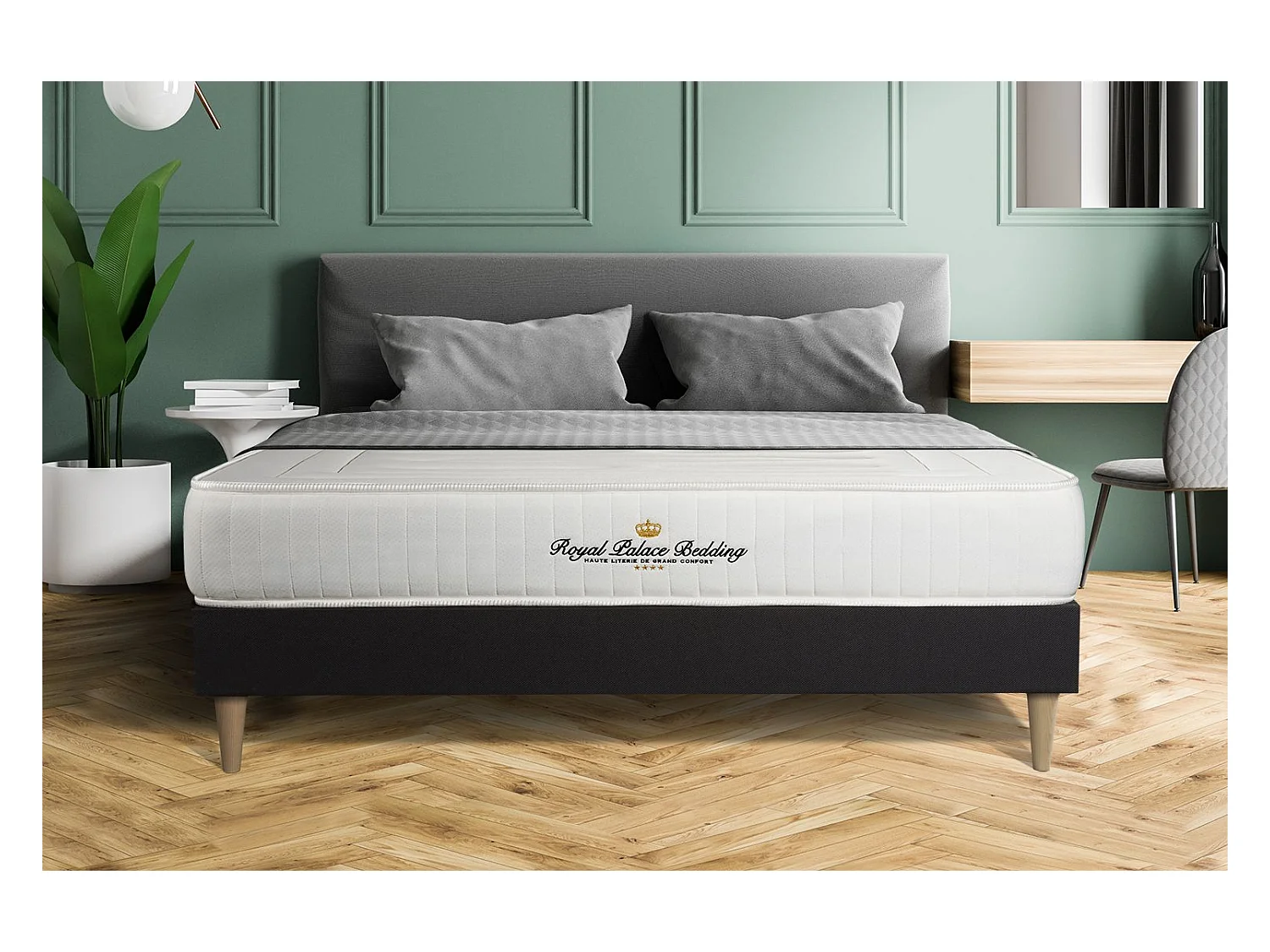 Ensemble Matelas Sommier 135x200 cm - Lancaster