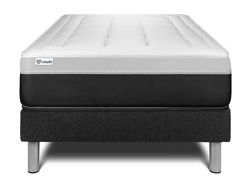 Matratzenset VITAL FORM 90 x 200 cm Bettrahmen Kit schwarz