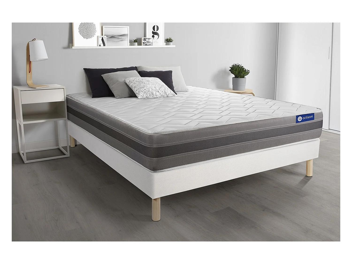 Ensemble Matelas Sommier 150x190 cm - Actilatex Relax
