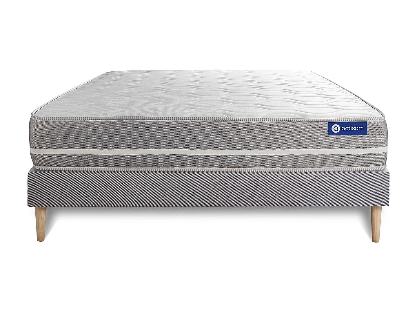 Kit rete e materasso matrimoniale Actilatex touch 150x190cm - Spessore : 20cm - Lattice e memory foam - Bilanciato -