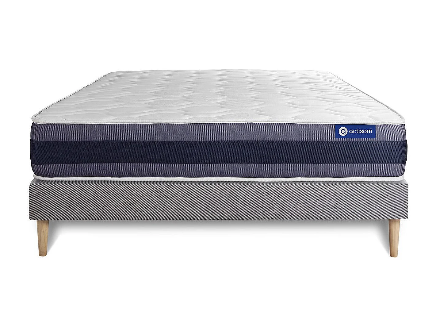 Kit rete e materasso matrimoniale Actilatex morpho 150x190cm - Spessore : 24cm - Lattice e memory foam - Bilanciato -