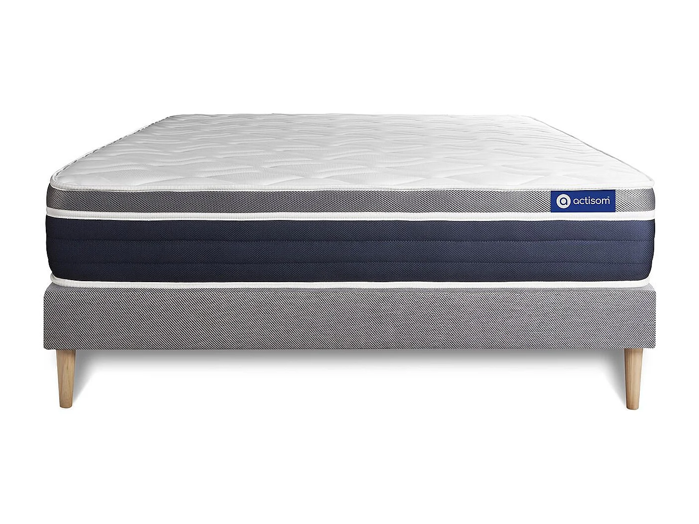 Ensemble Matelas Sommier 135x200 cm - Actimemo Confort