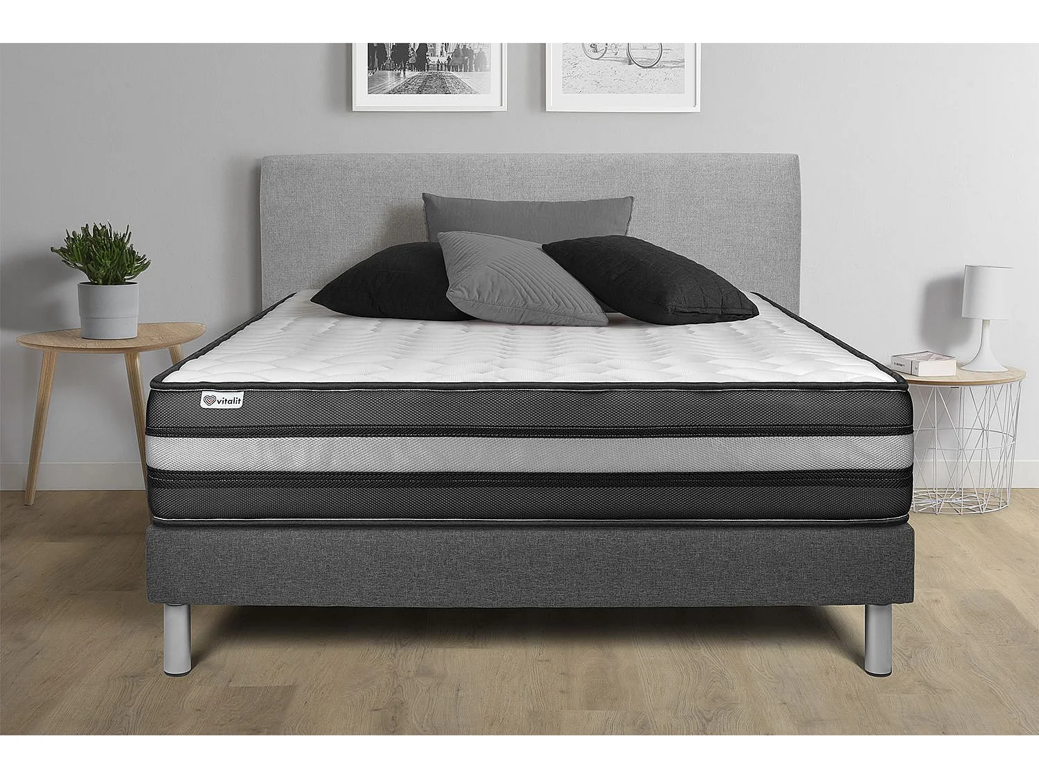 Ensemble Matelas Sommier 150x190 cm - Vital Power Zen