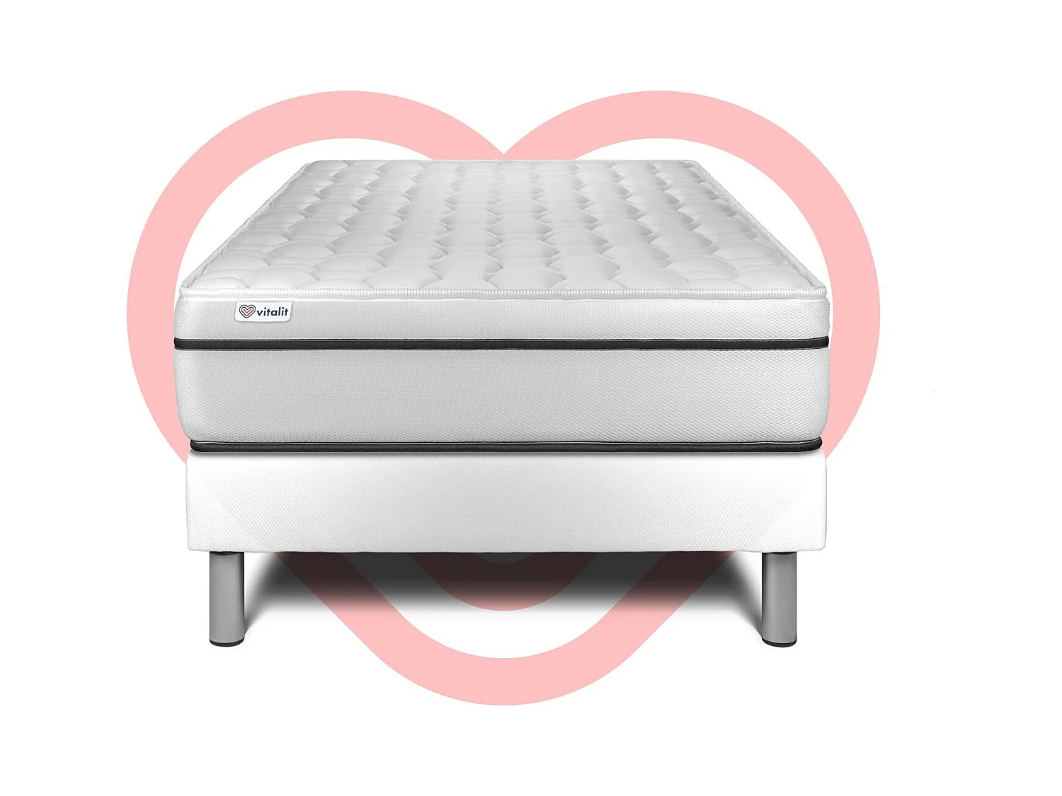 Matratzenset VITAL SPA 120 x 200 cm Bettrahmen Kit weiß