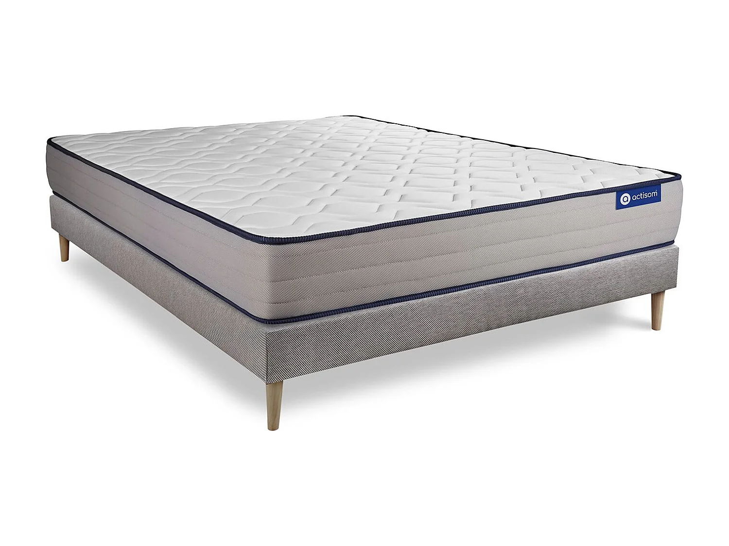 Kit rete e materasso Actilatex form 135x200cm - Spessore : 22cm - Lattice e memory foam - rigido