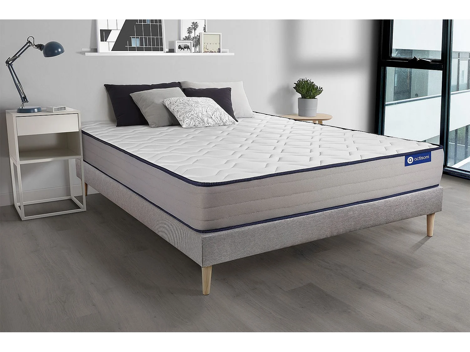 Kit rete e materasso Actilatex form 135x200cm - Spessore : 22cm - Lattice e memory foam - rigido