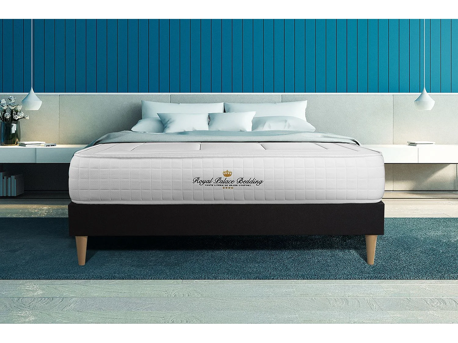 Ensemble Matelas Sommier 135x200 cm - Balmoral