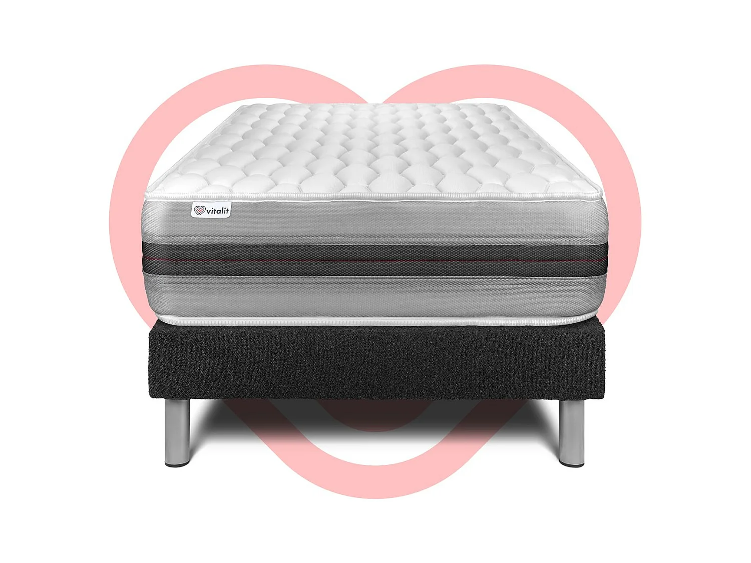 Ensemble Matelas Sommier 120x190 cm - Vitalspring Recover