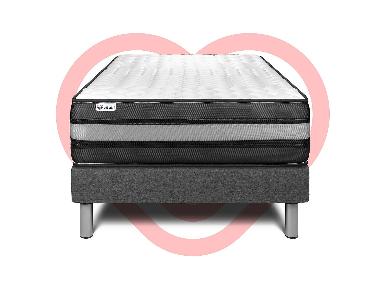 Ensemble Matelas Sommier 120x200 cm - Vital Power Zen