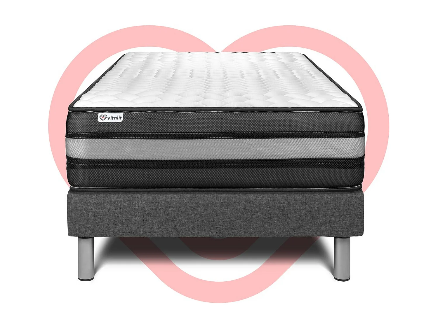 Ensemble Matelas Sommier 120x200 cm - Vital Power Zen