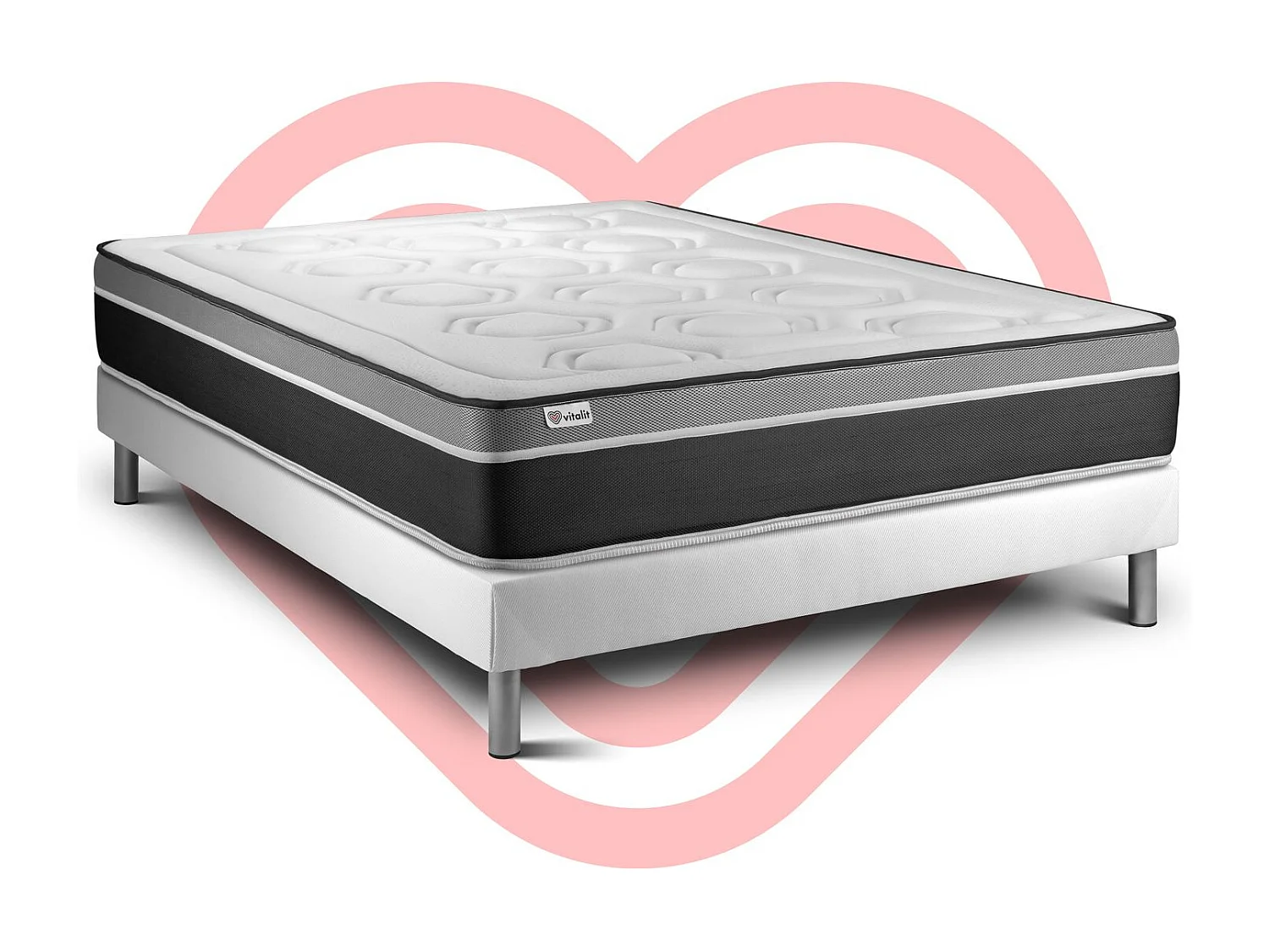 Ensemble Matelas Sommier 150x190 cm - Vital Care