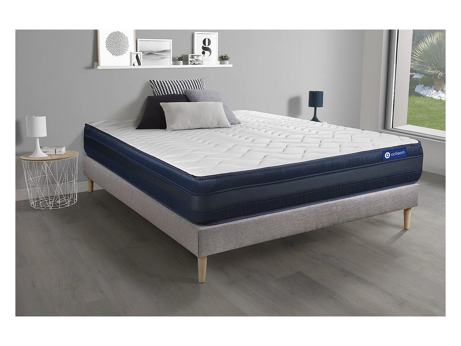 Ensemble Matelas Sommier 135x190 cm - Actimemo Tech
