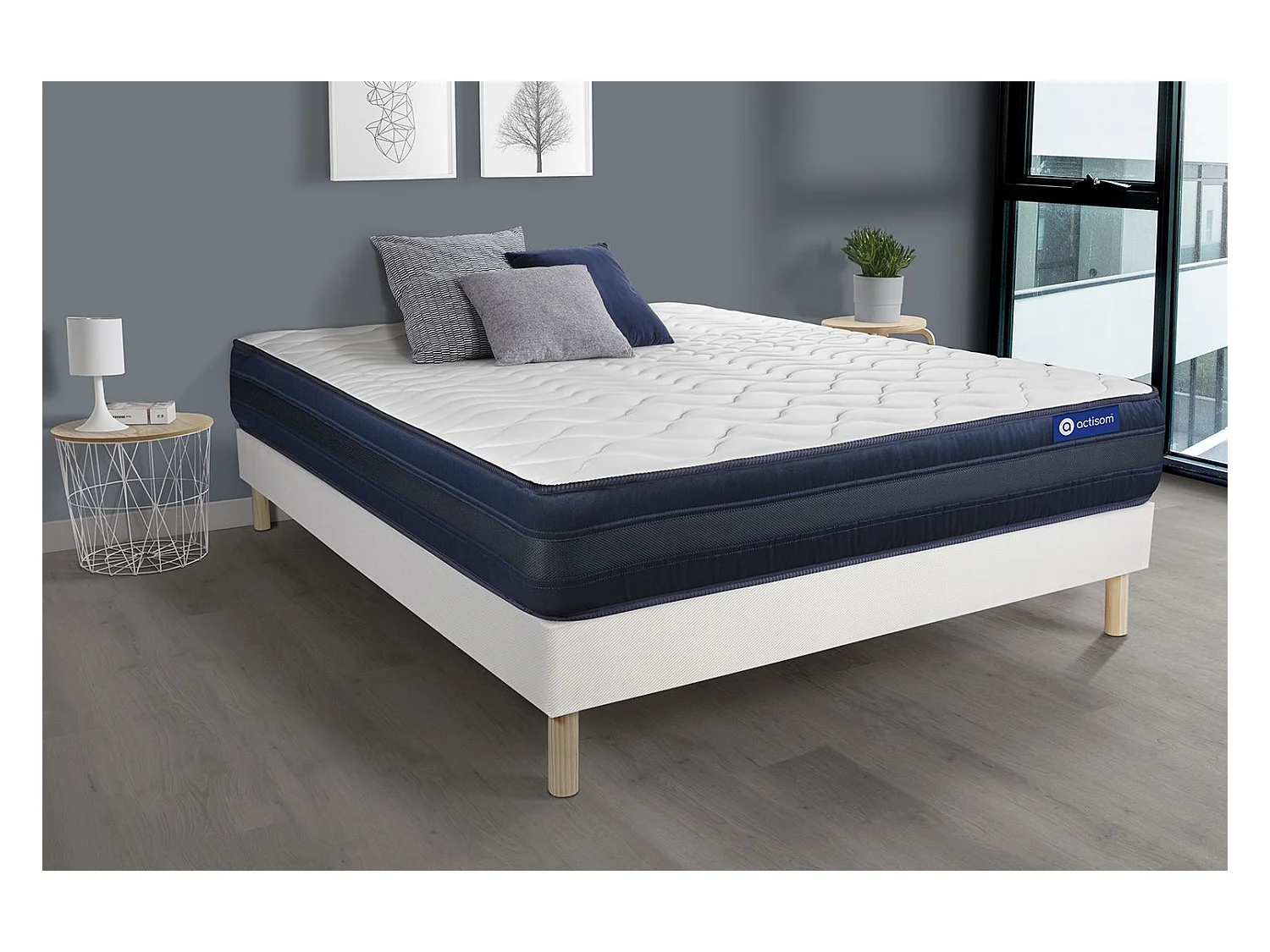 Ensemble Matelas Sommier 135x190 cm - Actiflex Tech