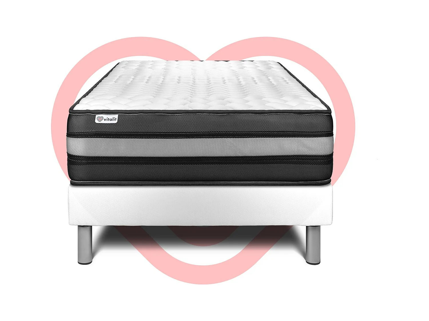 Ensemble Matelas Sommier 120x200 cm - Vital Power Zen