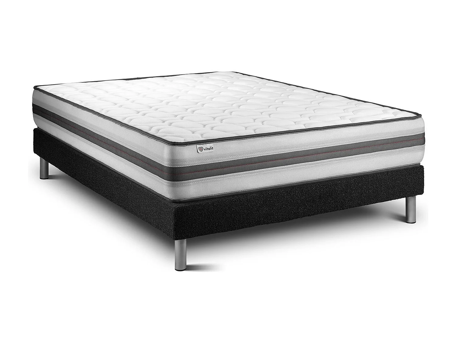 Ensemble Matelas Sommier 150x190 cm - Vitalpower Recover