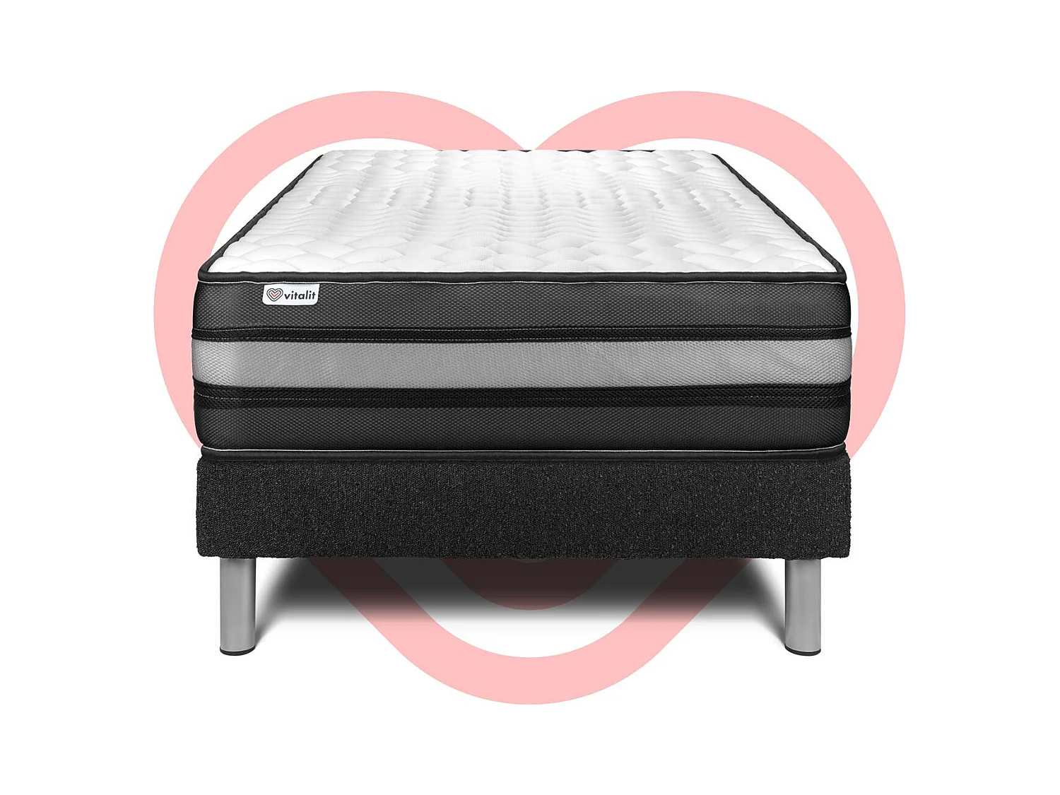 Ensemble Matelas Sommier 120x190 cm - Vital Power Zen