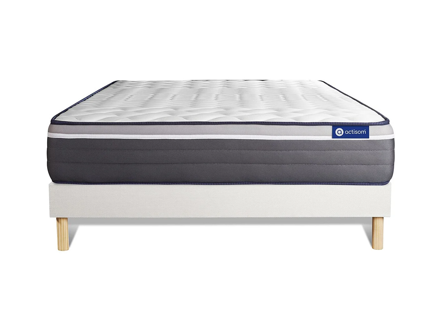 Ensemble Matelas Sommier 135x200 cm - ActiMemo Plus