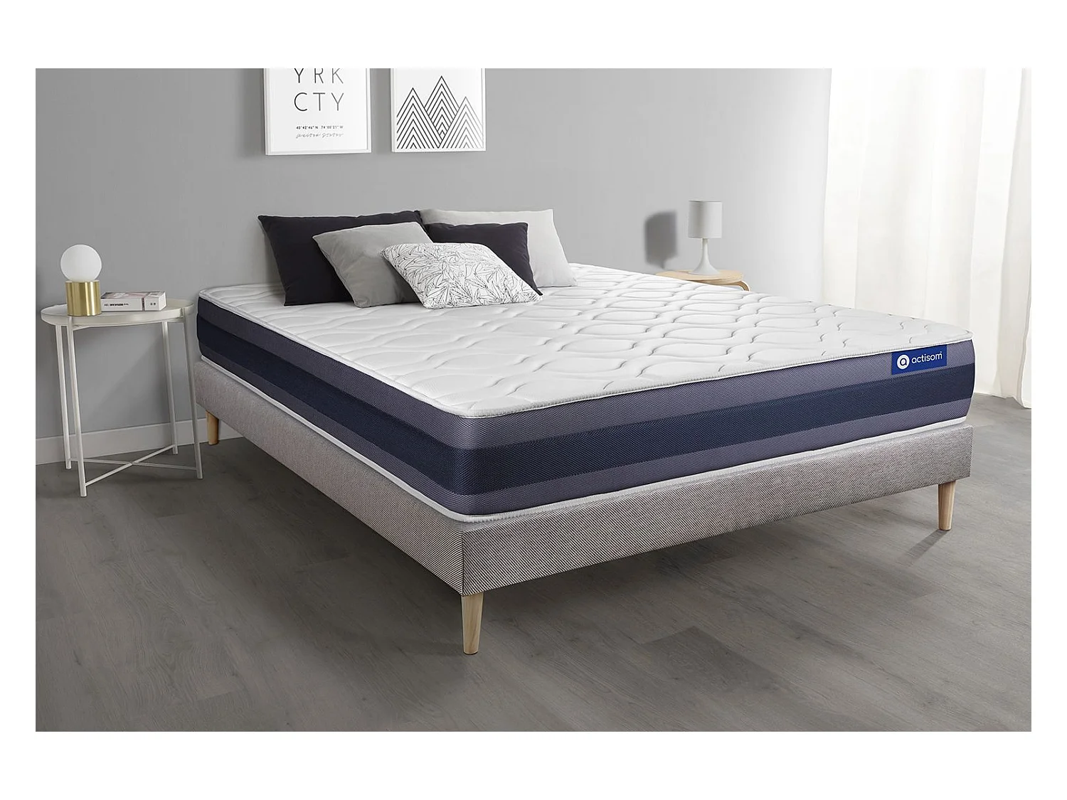 Ensemble Matelas Sommier 150x200 cm - Actimemo Morpho