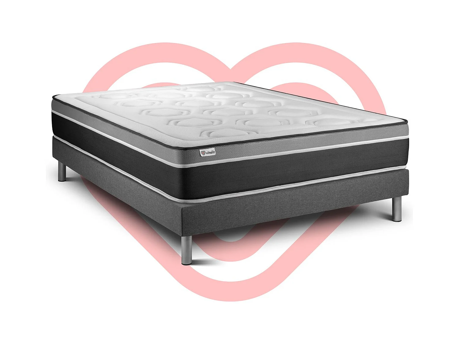 Ensemble Matelas Sommier 135x200 cm - Vital Care
