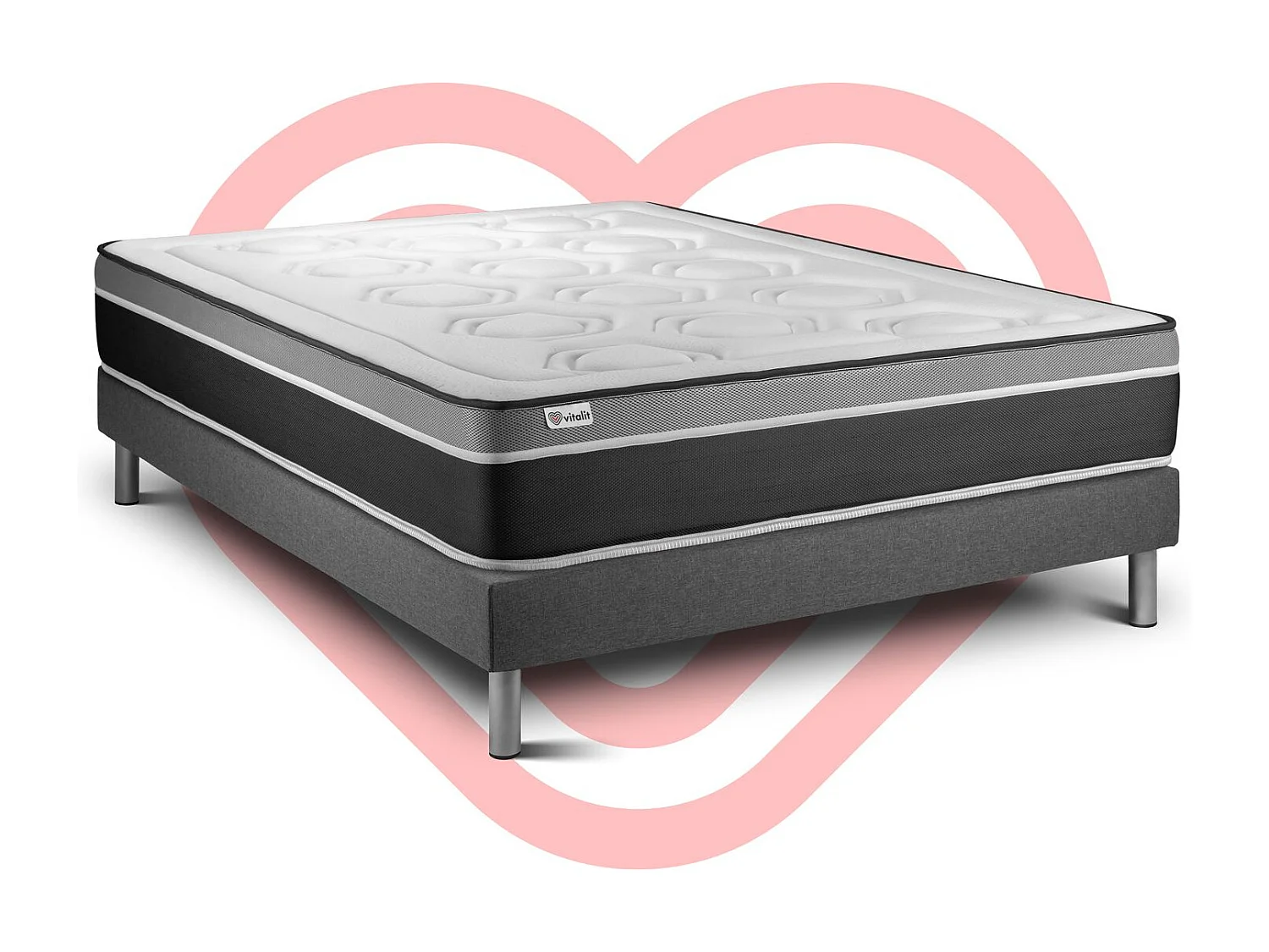 Ensemble Matelas Sommier 135x200 cm - Vital Care