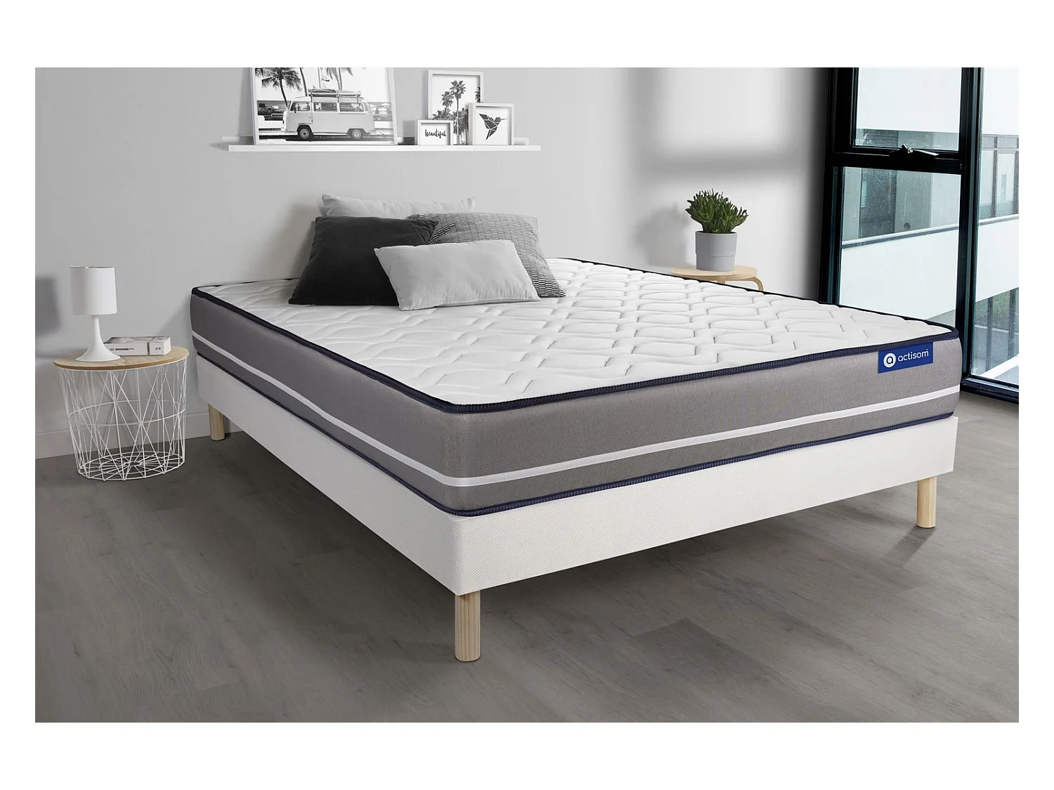 Ensemble Matelas Sommier 150x190 cm - Actilatex Pur