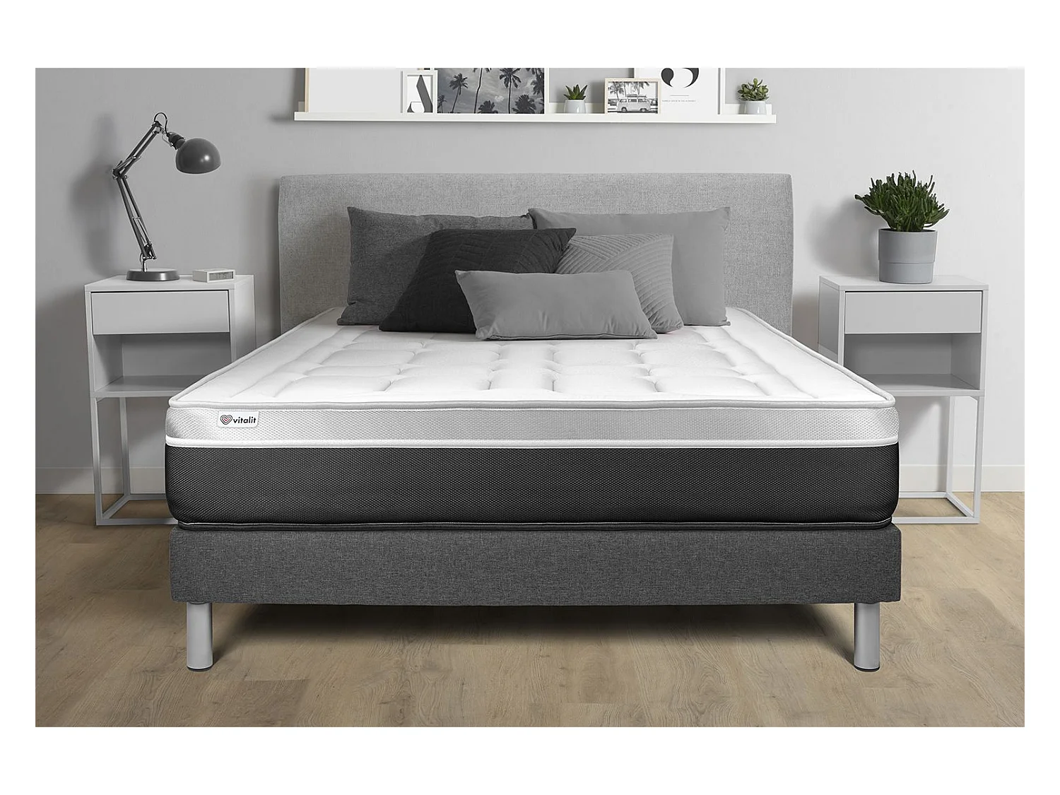 Ensemble Matelas Sommier 150x190 cm - Vital Soft